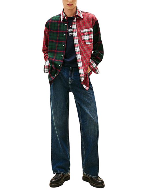 Camicia tartan oversize unisex Tommy Jeans | DN0DN00090XLI